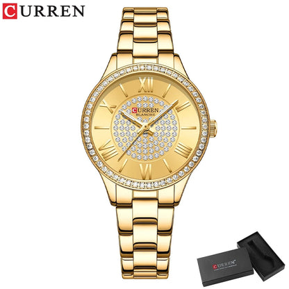Relógio Feminino Curren - Luxury relogio feminino - curren luxury Loja da Dryka Dourado 