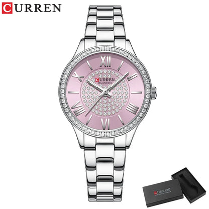 Relógio Feminino Curren - Luxury relogio feminino - curren luxury Loja da Dryka Prata-Rosa 