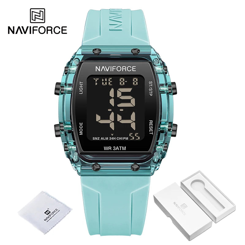 Relógio Feminino Digital Naviforce Relogio feminino 005 Loja da Dryka Azul 