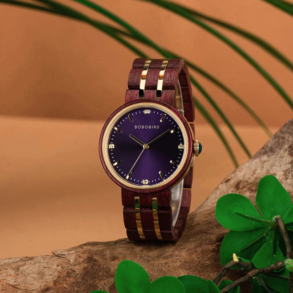 Relógio Feminino em Madeira Bobo Bird - Fashion Wood Relógio Feminino -Fashion Wood Loja da Dryka 