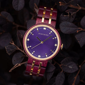 Relógio Feminino em Madeira Bobo Bird - Fashion Wood Relógio Feminino -Fashion Wood Loja da Dryka 