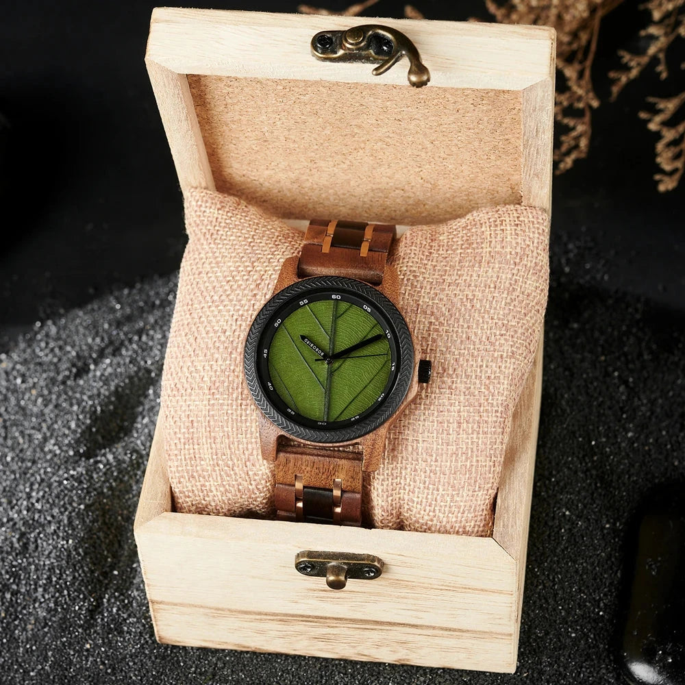 Relógio Masculino de Madeira BOBO BIRD - Leaf Elegance relogio masculino Leaf Elegance Loja da Dryka 