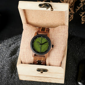 Relógio Masculino de Madeira BOBO BIRD - Leaf Elegance relogio masculino Leaf Elegance Loja da Dryka 