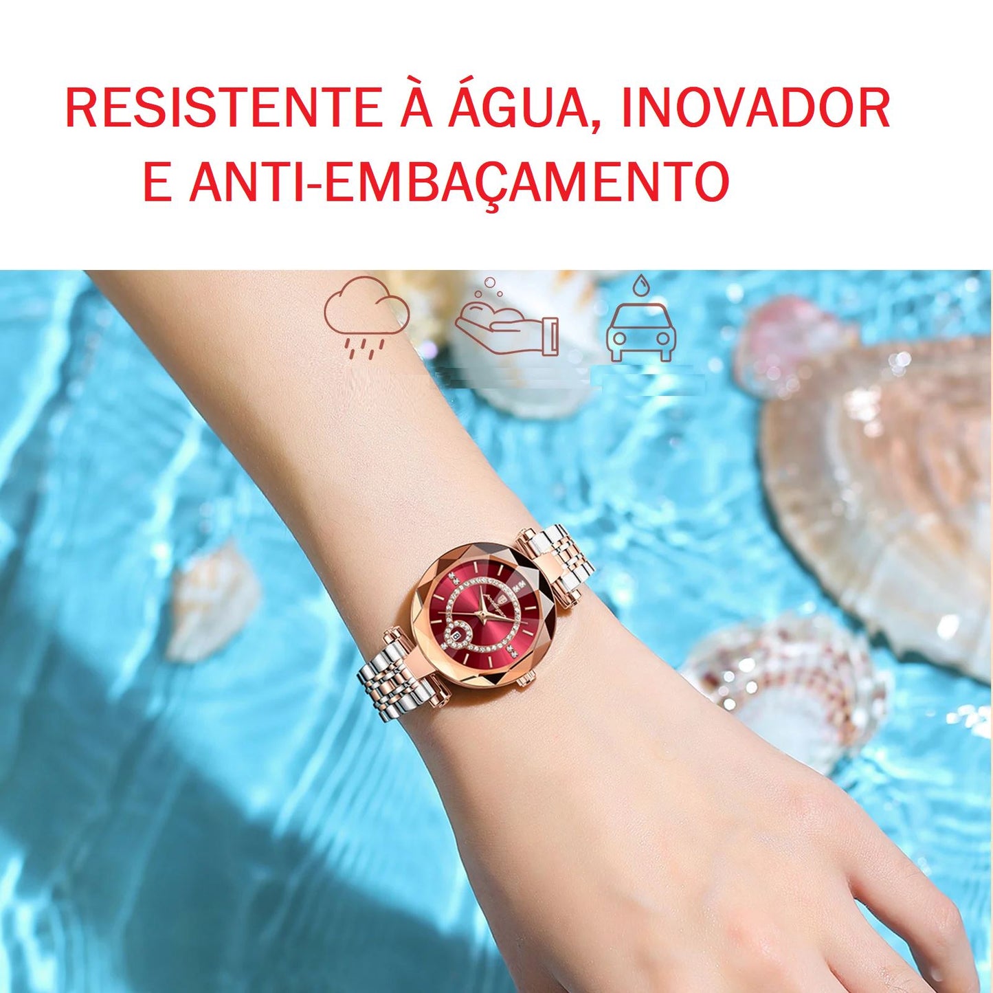 Relógio Poedagar Ruby relogio feminino 002 Loja da Dryka 