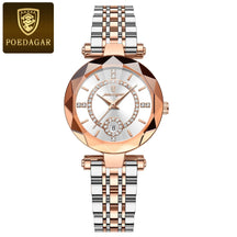 Relógio Poedagar Ruby relogio feminino 002 Loja da Dryka Branco e Dourado 