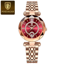 Relógio Poedagar Ruby relogio feminino 002 Loja da Dryka Vermelho e Rosé 