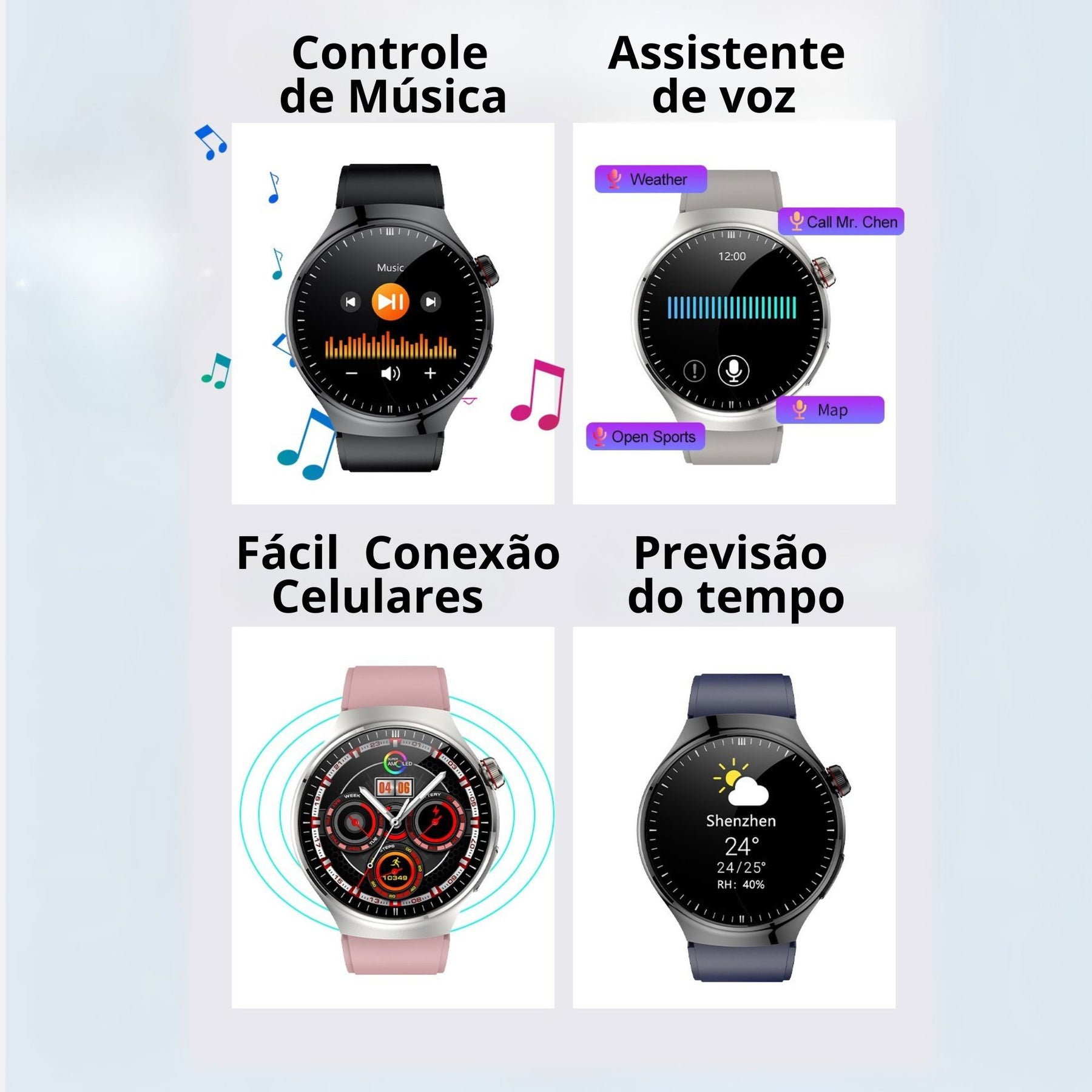 Relógio Smartwatch Feminino - Live Metrics Relógio Smartwatch - Live Metrics Loja da Dryka 