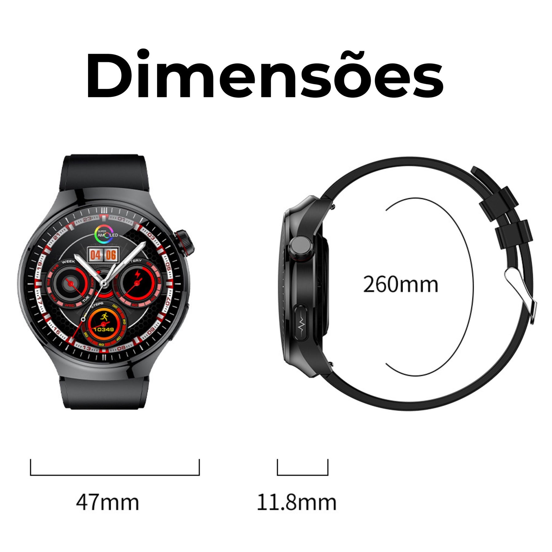 Relógio Smartwatch Feminino - Live Metrics Relógio Smartwatch - Live Metrics Loja da Dryka 