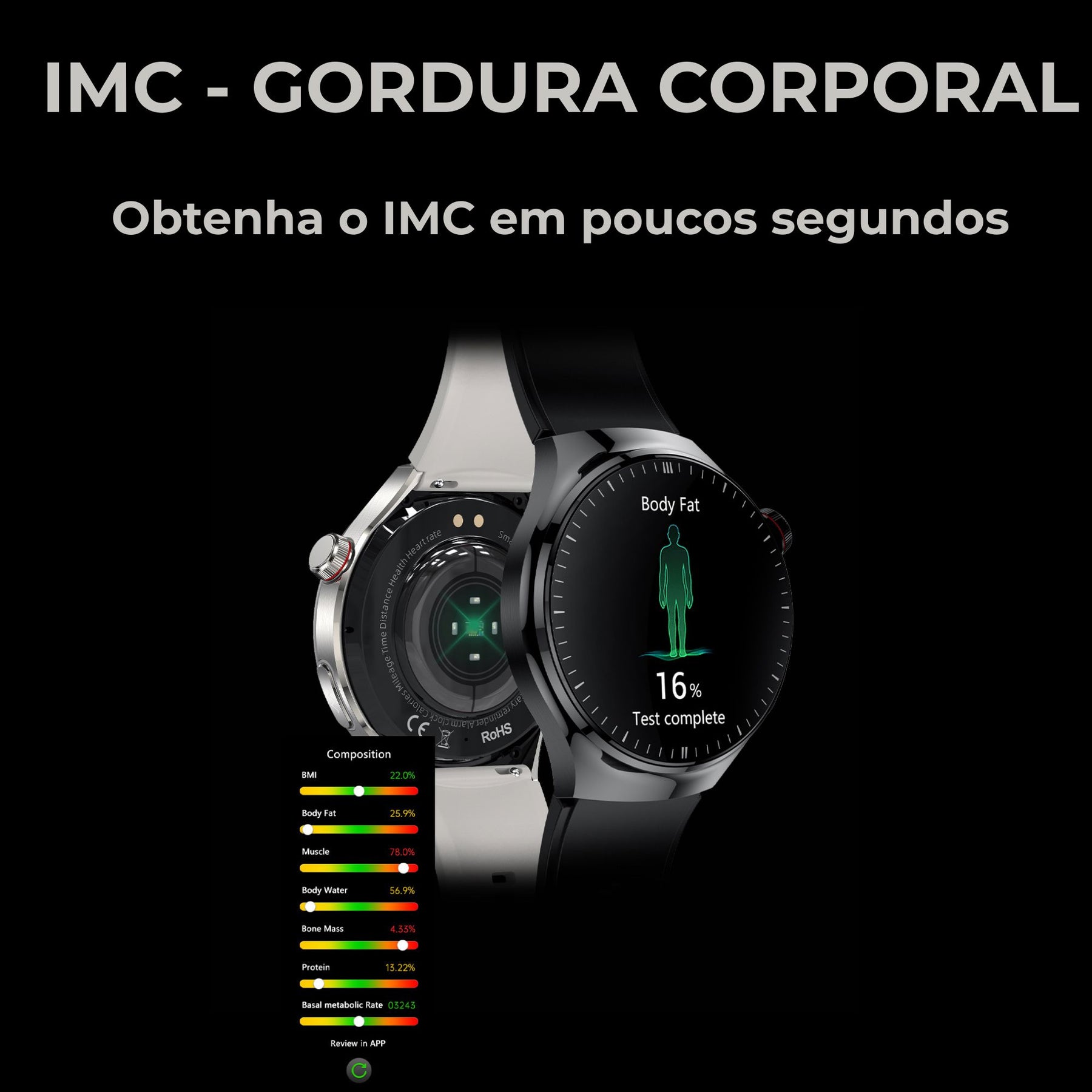Relógio Smartwatch Feminino - Live Metrics Relógio Smartwatch - Live Metrics Loja da Dryka 