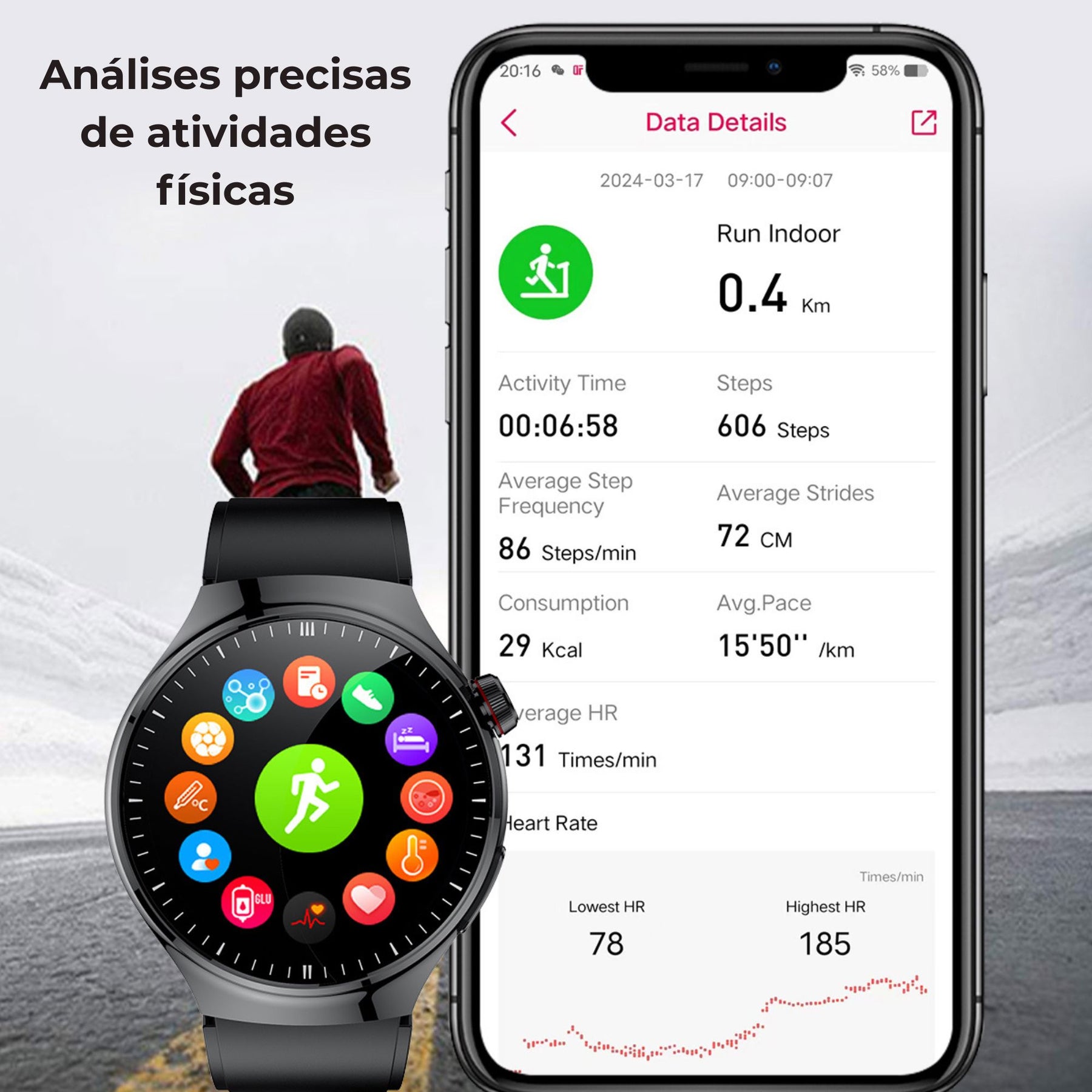 Relógio Smartwatch Feminino - Live Metrics Relógio Smartwatch - Live Metrics Loja da Dryka 