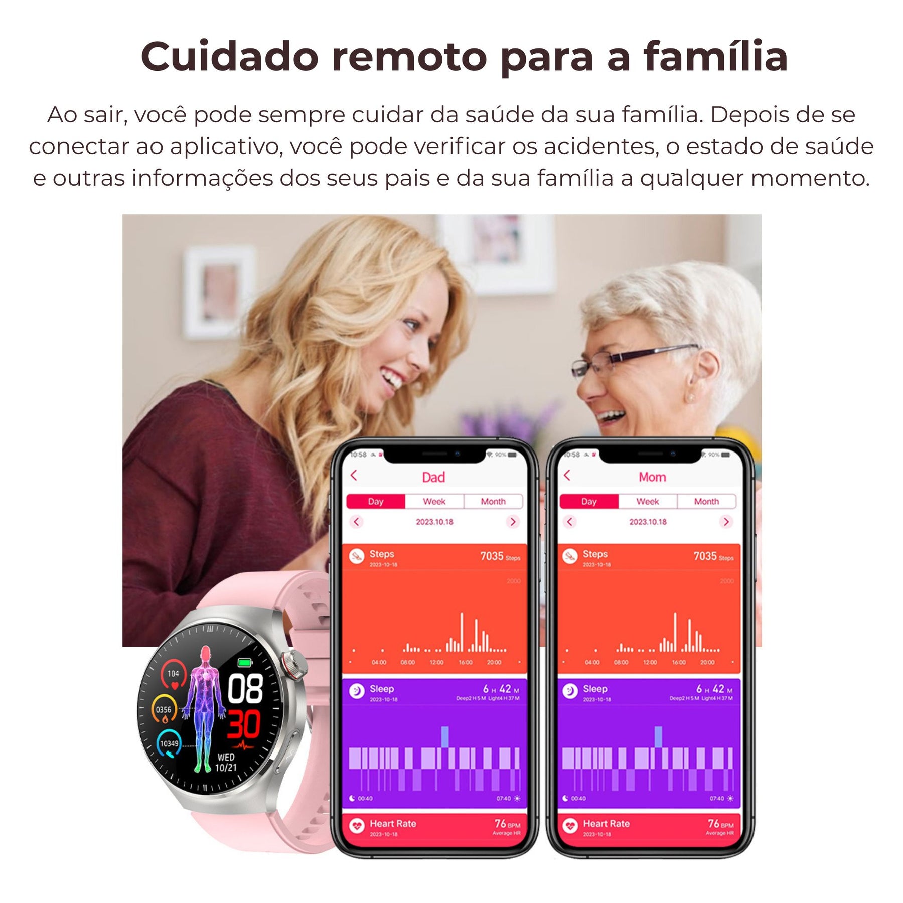 Relógio Smartwatch Feminino - Live Metrics Relógio Smartwatch - Live Metrics Loja da Dryka 