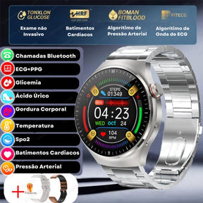 Relógio Smartwatch Feminino - Live Metrics Relógio Smartwatch - Live Metrics Loja da Dryka Aço Prata 2 