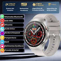 Relógio Smartwatch Feminino - Live Metrics Relógio Smartwatch - Live Metrics Loja da Dryka Prata 
