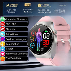 Relógio Smartwatch Feminino - Live Metrics Relógio Smartwatch - Live Metrics Loja da Dryka Rosa 
