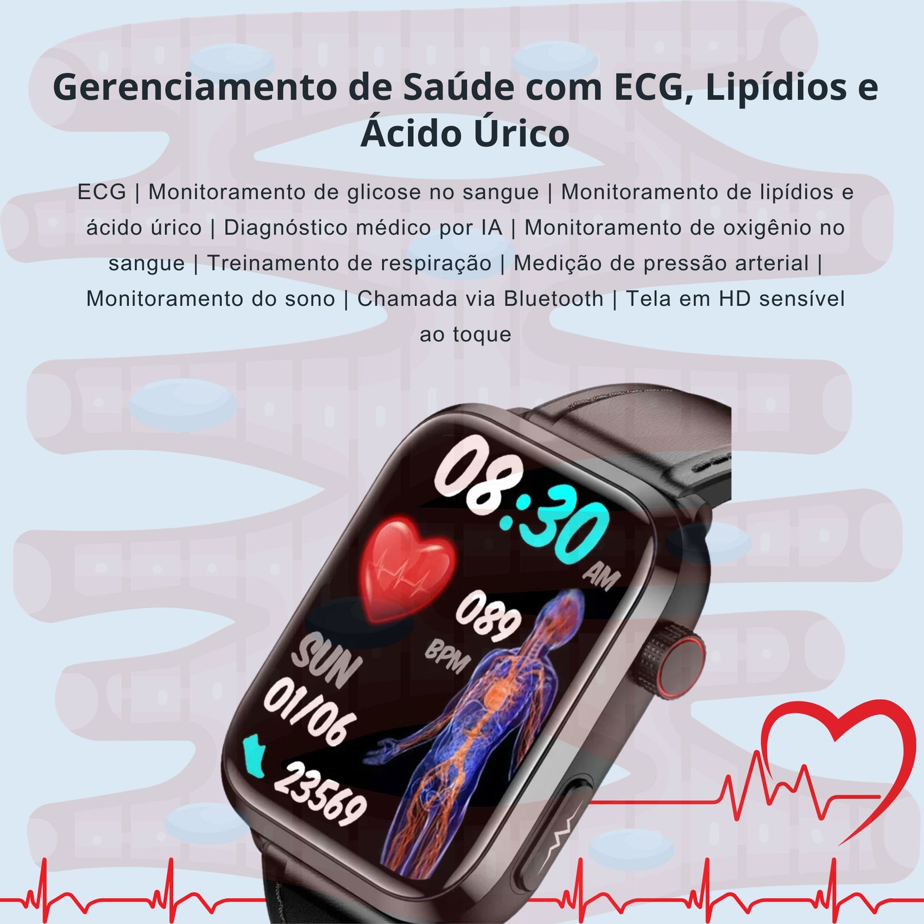 Relógio Smartwatch - Live Metrics Smartwatch Masculino - Live Metrics Loja da Dryka 