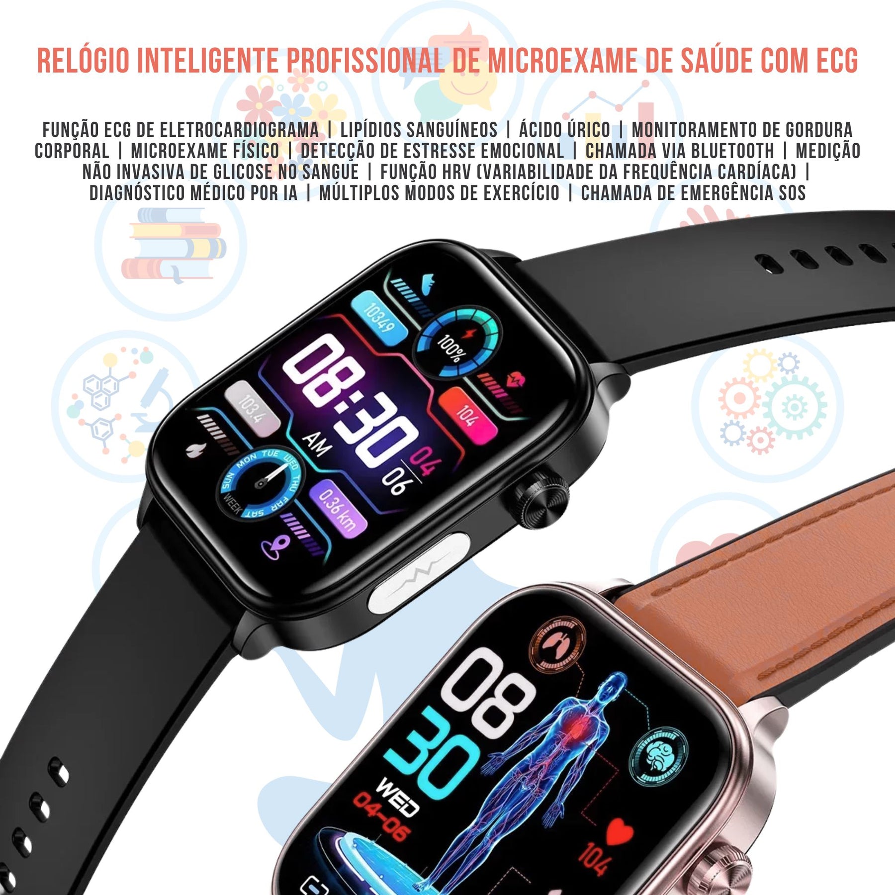 Relógio Smartwatch - Live Metrics Smartwatch Masculino - Live Metrics Loja da Dryka 