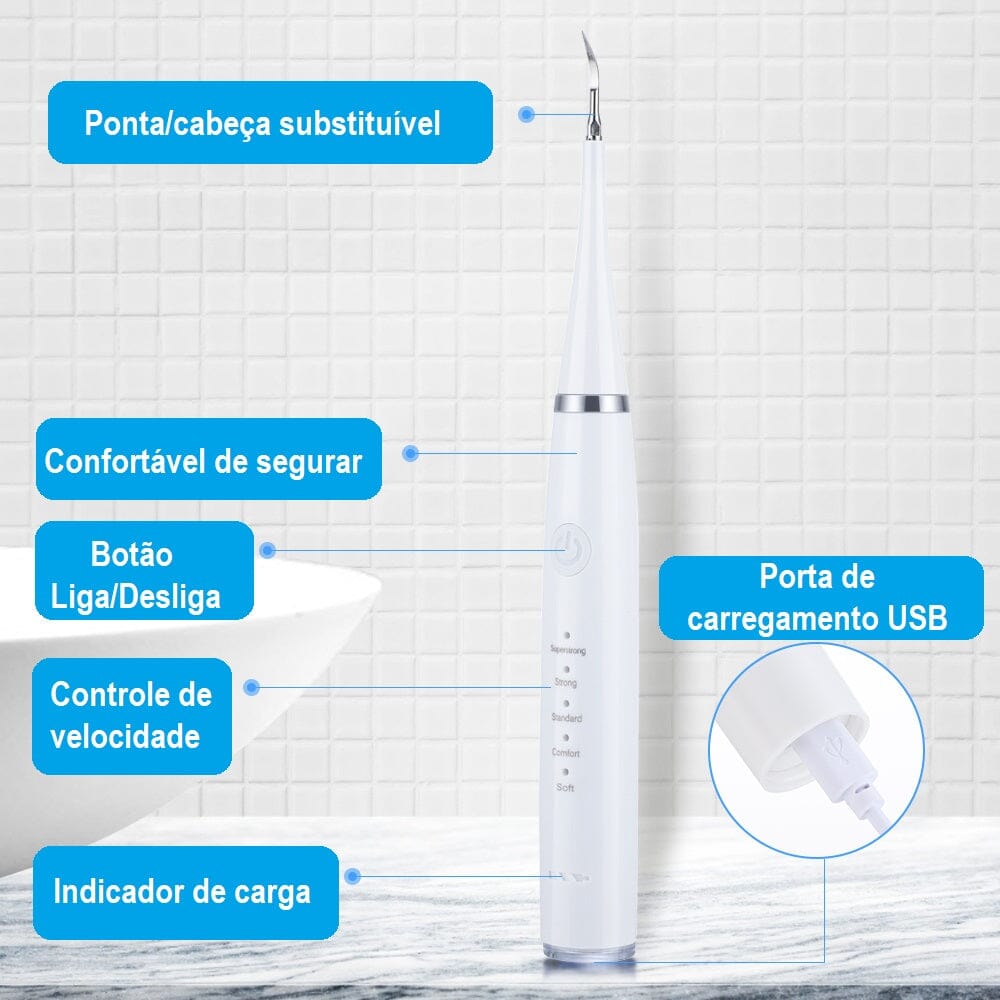 Removedor de Tártaro e Placas Ultrasônico - Easy Clear bem estar 038 Loja da Dryka 