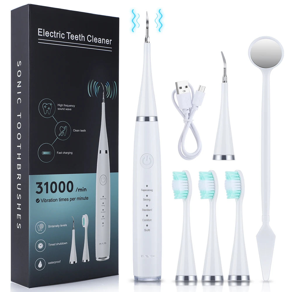 Removedor de Tártaro e Placas Ultrasônico - Easy Clear Loja da Dryka Branco 