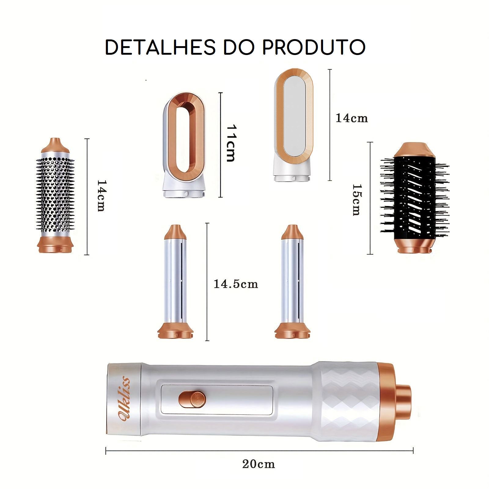 Secador e Modelador de cabelos 6 em 1 - Hair Style Beleza 034 Loja da Dryka 