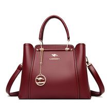 Soft Leather Luxury Handbags Women Bags Designer 3 Layers Shoulder Crossbody Sac Ladies Large Capacity Shopping Messenger Tote Loja da Dryka Burgundy 