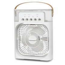 Spray small fan five hole humidification small refrigeration air conditioner mini fan water-cooled silent air cooler Loja da Dryka white 