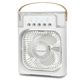 Spray small fan five hole humidification small refrigeration air conditioner mini fan water-cooled silent air cooler Loja da Dryka white 