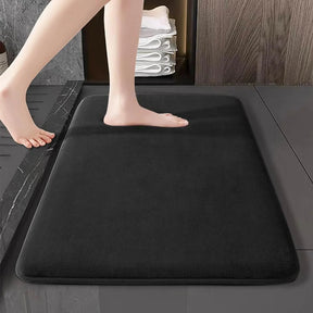Super absorbent floor mat, super absorbent bath mat, super anti slip coral velvet bathroom floor mat, door mat Loja da Dryka 02 black 50cm x 80cm 