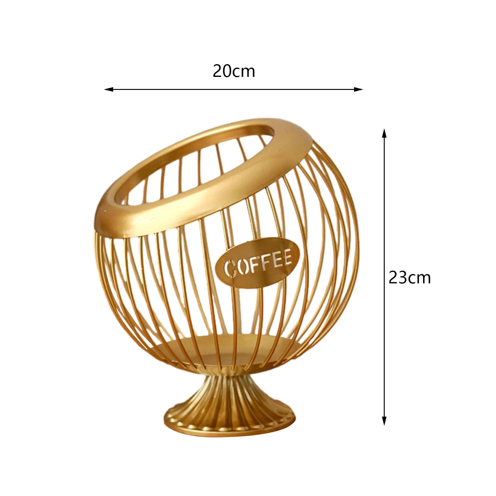 Suporte Decorativo para Cápsulas de Café casa 023 Loja da Dryka Dourado 