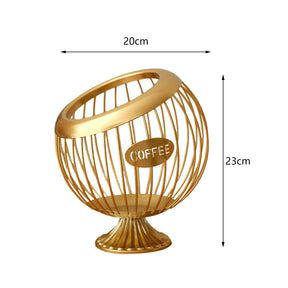 Suporte Decorativo para Cápsulas de Café casa 023 Loja da Dryka Dourado 