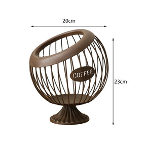 Suporte Decorativo para Cápsulas de Café casa 023 Loja da Dryka Marrom 