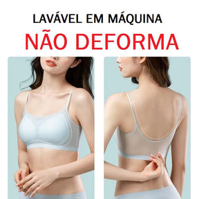 Sutiã Gelado De Seda Sem Costura -Push Up ROUPA FEMININA 019 Loja da Dryka 