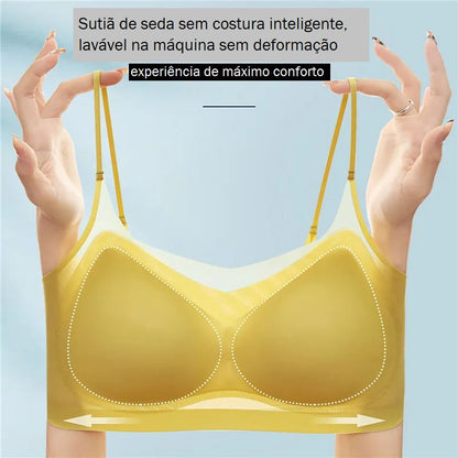 Sutiã Gelado De Seda Sem Costura -Push Up ROUPA FEMININA 019 Loja da Dryka 