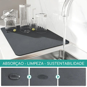 Tapete Escorredor de Louça Ultra Absorvente cozinha 022 Loja da Dryka 
