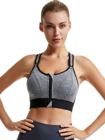 Top Fitness Esportivo Ajustável CROSSOVER - Alto Impacto Esporte 009 lojadadryka Cinza P 