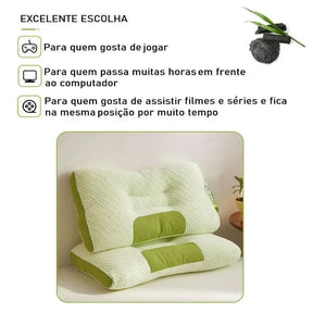 Travesseiro Ortopédico 3D - Carvão de Bambu bem estar 025 Loja da Dryka 