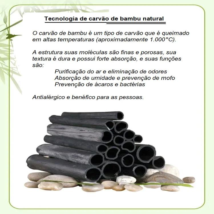 Travesseiro Ortopédico 3D - Carvão de Bambu bem estar 025 Loja da Dryka 