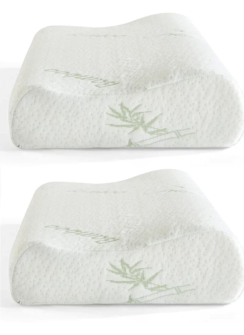 Travesseiro Ortopédico com Fibra de Bambu bem estar 040 Loja da Dryka 40x25cm Par 