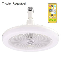 Ventilador de teto LED E27 ventilador 001 Loja da Dryka Tricolor Dimmable 