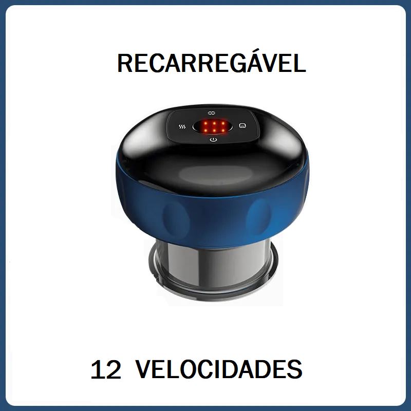 Ventosaterapia Elétrica bem estar 033 Loja da Dryka Azul - 12 níveis 