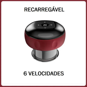Ventosaterapia Elétrica bem estar 033 Loja da Dryka Vermelho - 6 níveis 