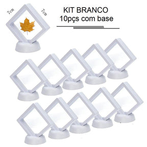 Vitrine Flutuante Suspensa 3D decoração 006 Loja da Dryka Branco - 7cm 