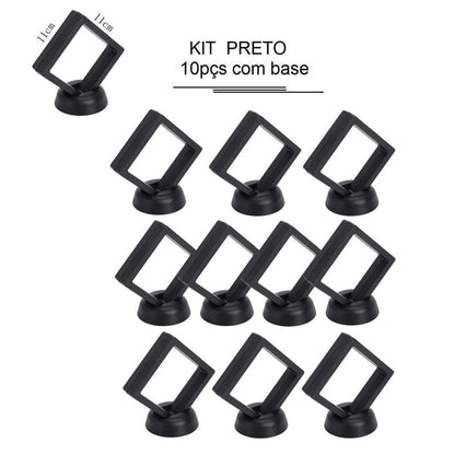 Vitrine Flutuante Suspensa 3D decoração 006 Loja da Dryka Preto 11cm 