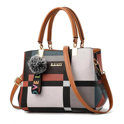 Yogodlns New Luxury Handbag Women Stitching Wild Messenger Bags Designer Brand Plaid Shoulder Bag Female Ladies Totes Loja da Dryka 