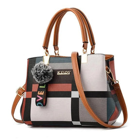 Yogodlns New Luxury Handbag Women Stitching Wild Messenger Bags Designer Brand Plaid Shoulder Bag Female Ladies Totes Loja da Dryka 
