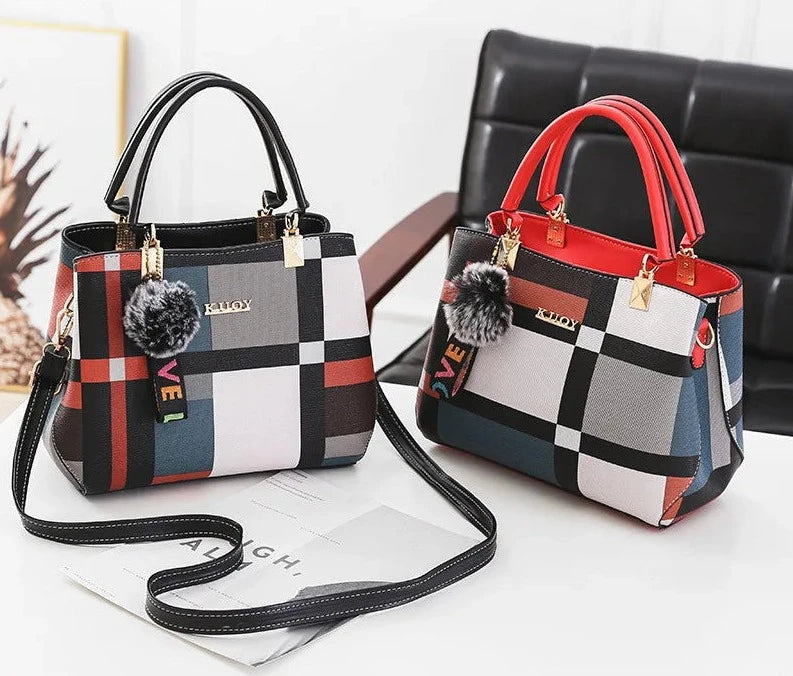Yogodlns New Luxury Handbag Women Stitching Wild Messenger Bags Designer Brand Plaid Shoulder Bag Female Ladies Totes Loja da Dryka 
