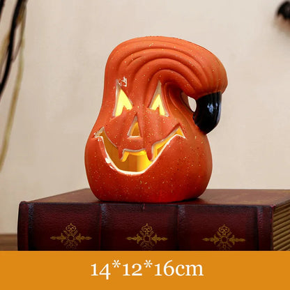 Abóbora Decorativa - Halloween Loja da Dryka 14x12x16cm yellow light 