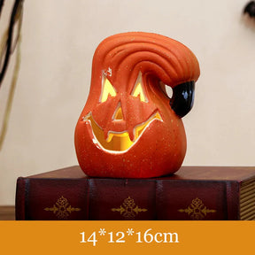 Abóbora Decorativa - Halloween Loja da Dryka 14x12x16cm yellow light 