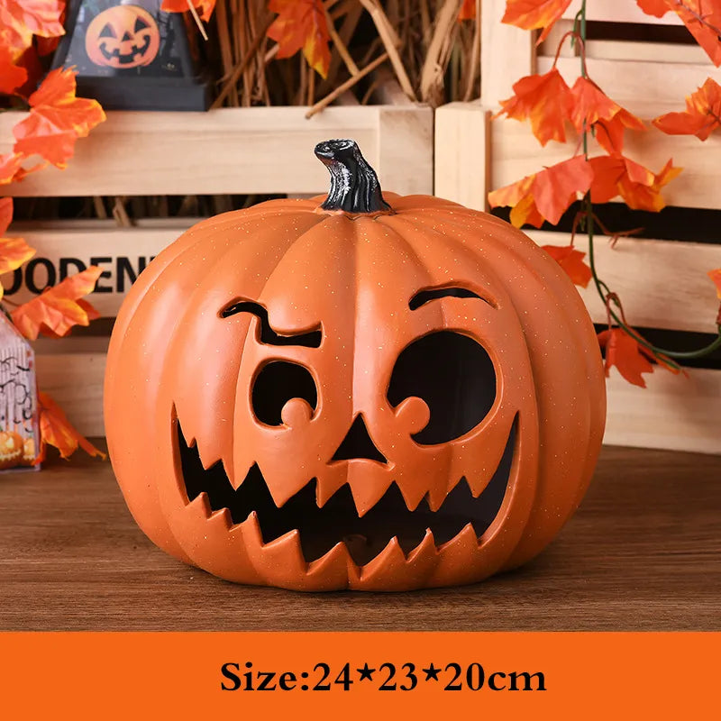 Abóbora Decorativa - Halloween Loja da Dryka 24X23X20CM yellow light 