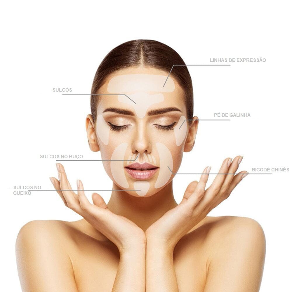 Adesivo de Silicone Antirrugas e Linhas de Expressão - CLEAR WOMEN Beleza 003 lojadadryka 