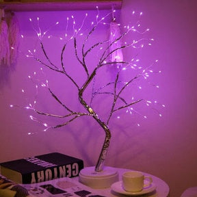 Árvore da Luz - Artesanal de decoração com LED decoração iluminação 001 lojadadryka 108LED pink 